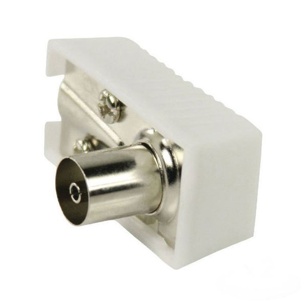 Nedis CSGP40920WT IEC (Coax) Connector Angled Female - Square Design - 2 pieces White Αντάπτορας