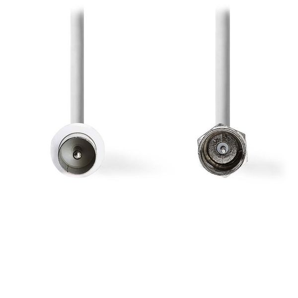Nedis CSGP41800WT15 Satellite & Antenna Cable F Male - IEC (Coax) Male 1.5 m White Καλώδιο