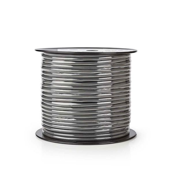 Nedis COTR15031GY100 Flexible Speaker Cable 2x 2.5 mm² 100 m Reel Grey Καλώδιο