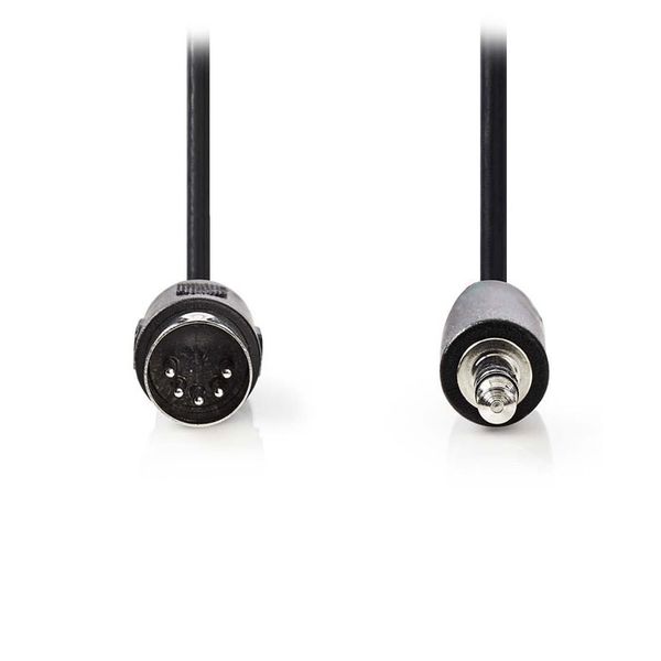 Nedis CAGP20100BK20 DIN Audio Cable DIN 5-pin Male - 3.5 mm Male 2.0 m Black Καλώδιο