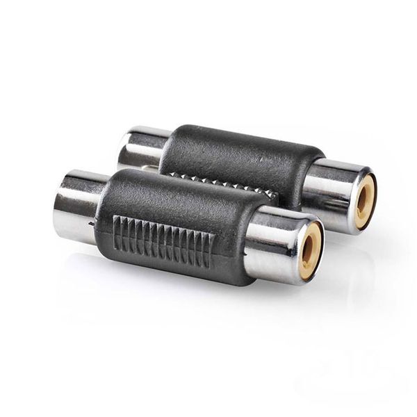 Nedis CAGP24952BK Stereo Audio Adapter 2x RCA Female - 2x RCA Female 10 pieces Black Αντάπτορας