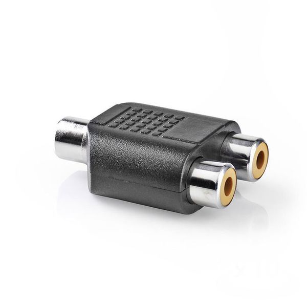 Nedis CAGP24941BK Subwoofer Adapter RCA Female - 2x RCA Female 10 pieces Black Αντάπτορας