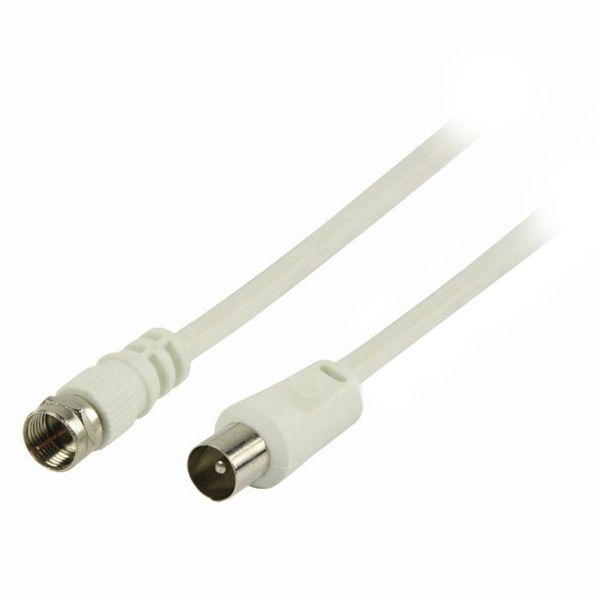 Nedis CSGP41800WT30 Satellite & Antenna Cable, F Male - IEC (Coax) Male, 3m, White Καλώδιο