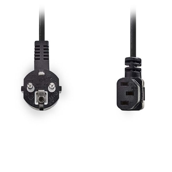 Nedis CEGP10020BK30 Power Cable, Schuko Male Angled - IEC-320-C13 Angled, 3m, Black Καλώδιο
