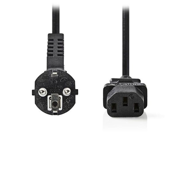Nedis CEGP10000BK30 Power Cable Schuko Male Angled-IEC-320-C13 3.0m Black Καλώδιο