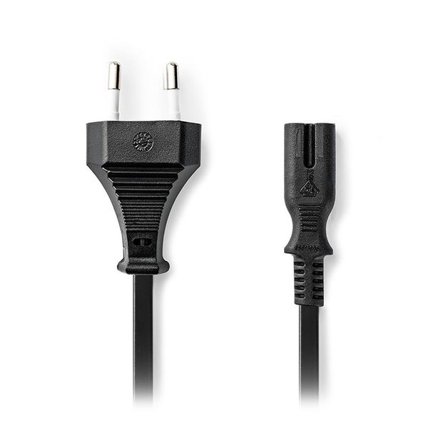 Nedis Nedis CEGT11040BK20 Power Cable Euro Male IEC-320-C7 2.00m Black Καλώδιο Τροφοδοσίας