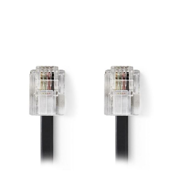 Nedis TCGP90200BK50 Telecom Cable RJ11 Male - RJ11 Male 5.0 m Black Καλώδιο