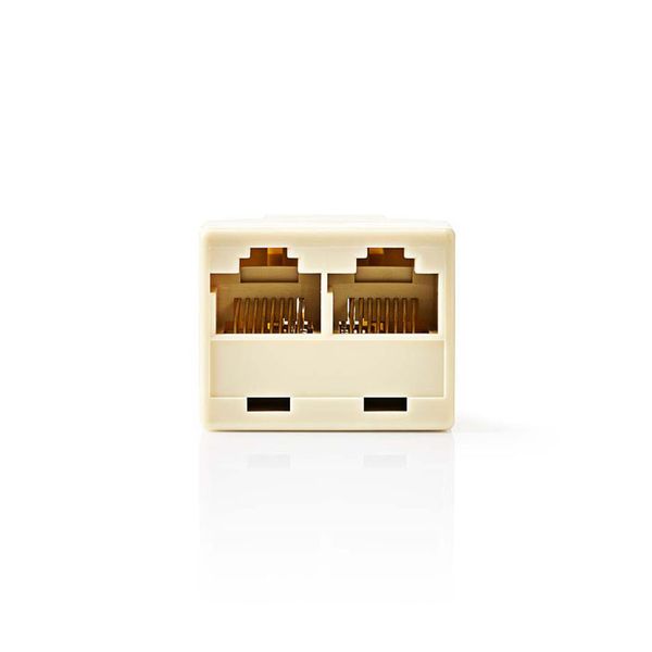 Nedis TCGP90991IY Telecom Network Splitter RJ45 Female-2xRJ45 Female Ivory Αντάπτορας
