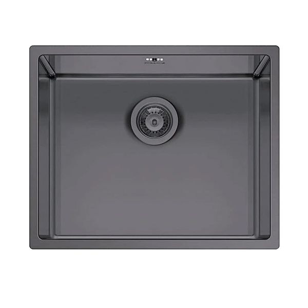 Pyramis Astris Colora (50X40) 1B Gun Metal Νεροχύτης Κουζίνας