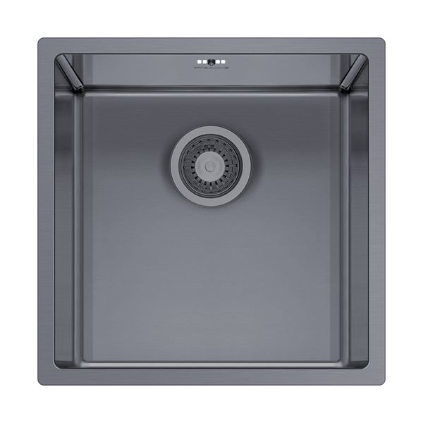 Pyramis Astris Colora (40X40Χ20) Gun Metal Νεροχύτης Κουζίνας