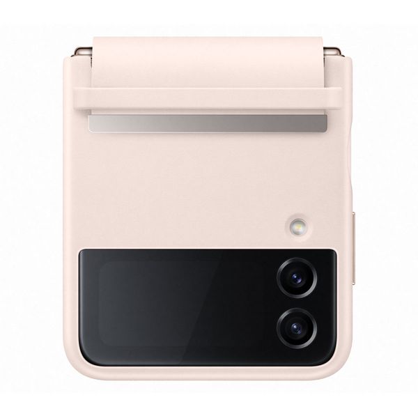 Samsung Galaxy Flip 4 Flap Leather Cover Peach Θήκη