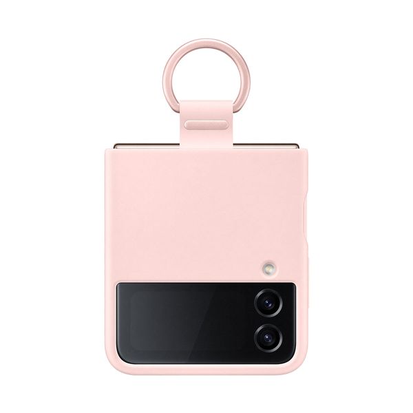 Samsung Galaxy Flip 4 Silicon Cover with Ring Pink Θήκη