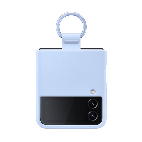 Samsung Galaxy Flip 4 Silicon Cover with Ring Arctic Blue Θήκη