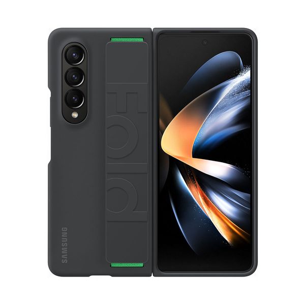 Samsung Galaxy Fold 4 Silicone Grip Black Θήκη