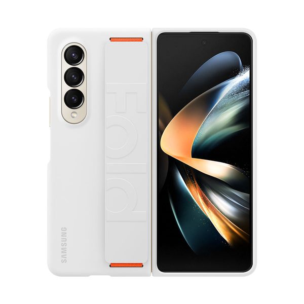 Samsung Galaxy Fold 4 Silicone Grip White Θήκη