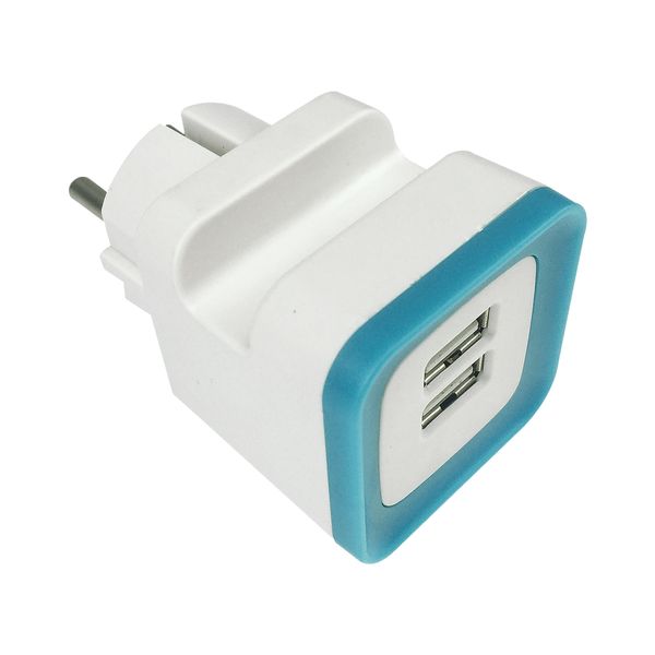 Eurolamp Από σούκο σε 2 USB 5V DC 2.4 A Αντάπτορας