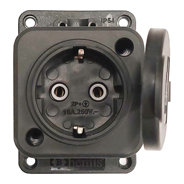 Eurolamp Εξωτερική πρίζα καουτσούκ 16Α ΙΡ54 Αντάπτορας