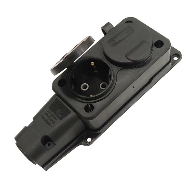 Eurolamp Καουτσουκ δύο θέσεων Πολύπριζο