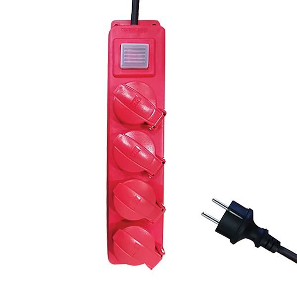 Eurolamp Τεσσάρων θέσεων Πολύπριζο