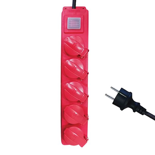 Eurolamp Πέντε θέσεων Πολύπριζο