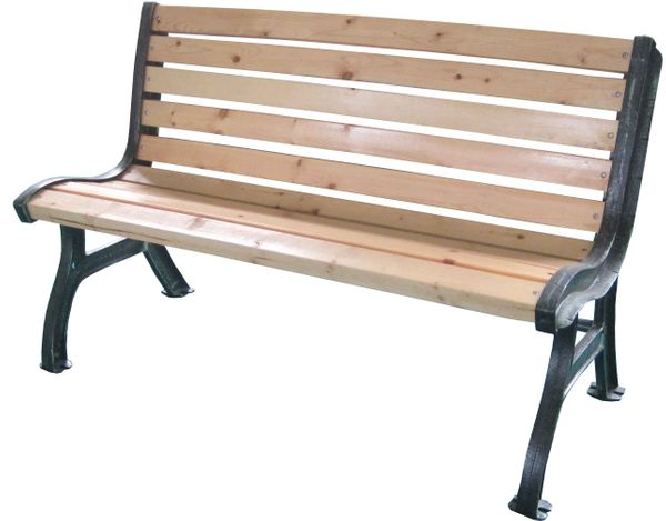 Velco Μεταλλικό Με Ξύλο Παγκάκι