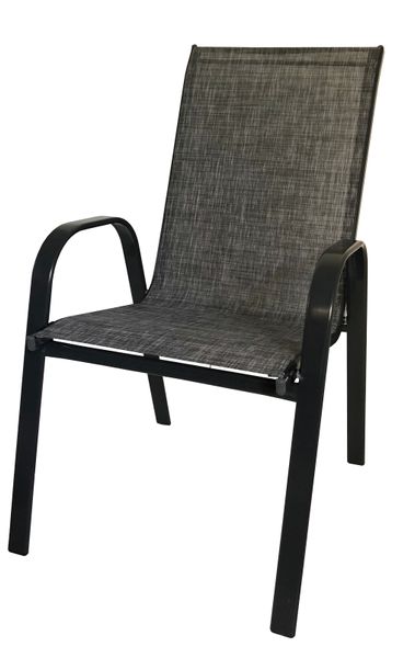 Velco Μεταλλική Aνθρακί Kήπου Καρέκλα
