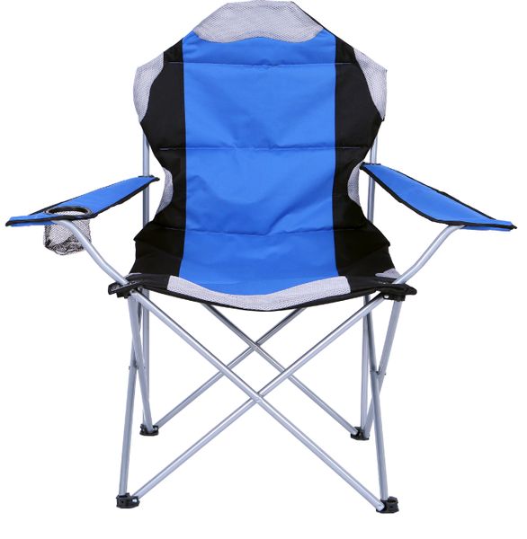 Velco Μπλε Μεταλλική Πτυσσόμενη Πολυθρόνα