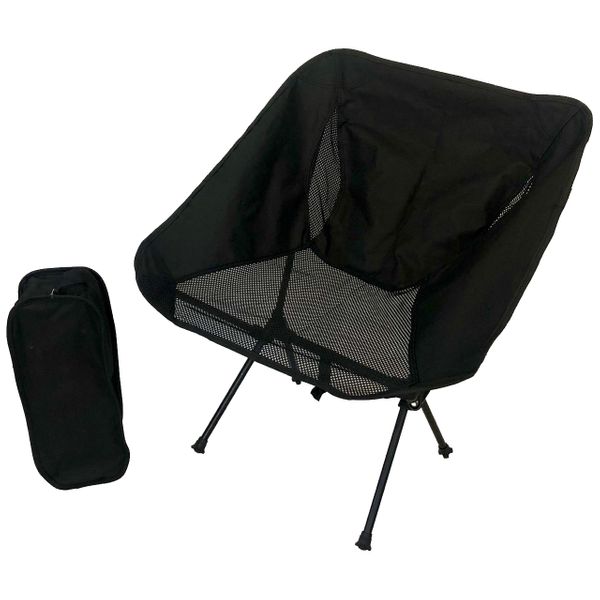 Velco Μαύρη Μεταλλική Πτυσσόμενη Πολυθρόνα