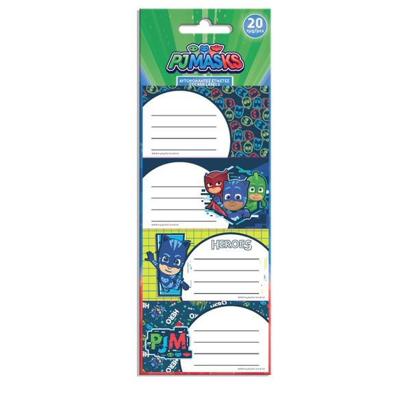 Αυτοκόλλητες Pj Masks 20 Τεμάχια 5 Σχέδια 484190 Ετικέτες