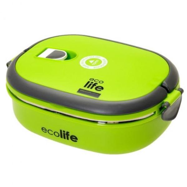 Ecolife Ecolife Μεταλλικό Double Wall 800ml Πράσινο Δοχείο Φαγητού