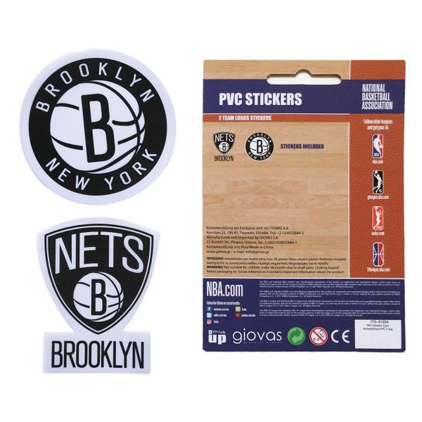 NBA NBA BMU 2 Τεμάχια Brooklyn Nets Αυτοκόλλητα