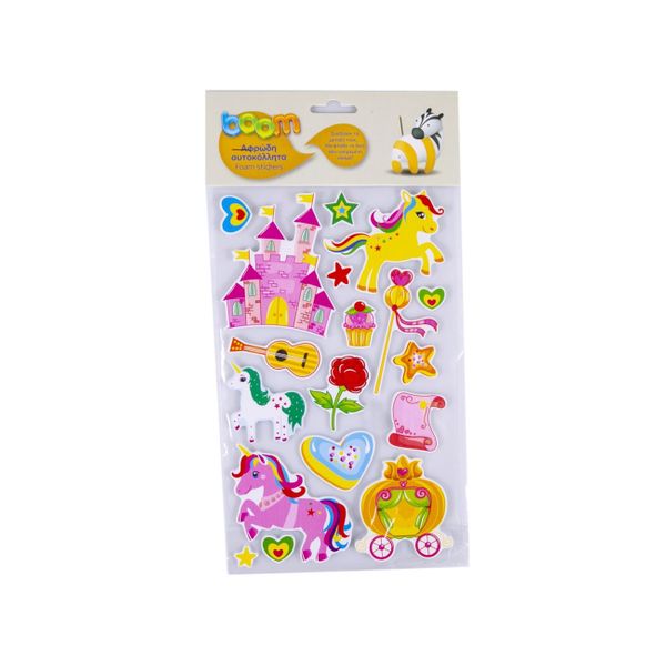 Boom Αφρώδη Μονόκερος 18 Τεμάχια MT-NCR700 Αυτοκόλλητα