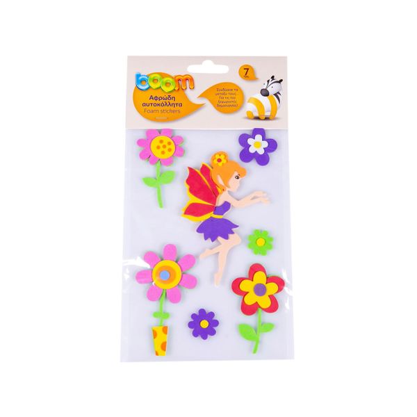 Boom Αφρώδη Νεράϊδα - Λουλούδια 7 Τεμάχια Αυτοκόλλητα