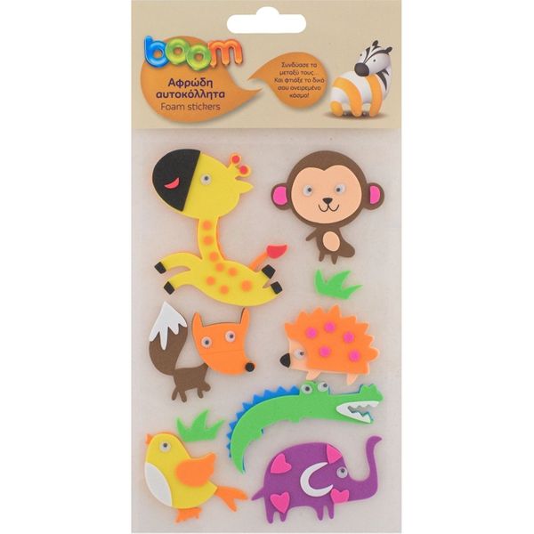 Boom Ζωάκια 9 Τεμαχιών Αυτοκόλλητα