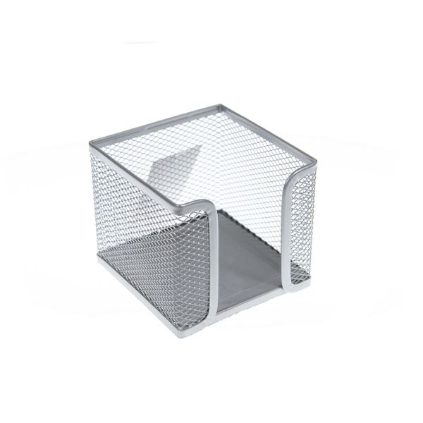 Officenet Για Χαρτιά Τετράγωνη Μεταλλική Ασημί Θήκη