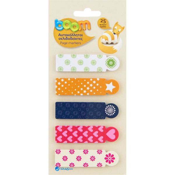 Boom Αυτοκόλλητοι Με Καρδιές -Λουλούδια Σελιδοδείκτες