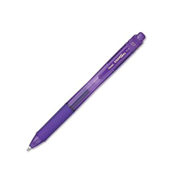 Pentel Pentel BL107V Energel Κουμπί 0.7mm Μωβ Στυλό