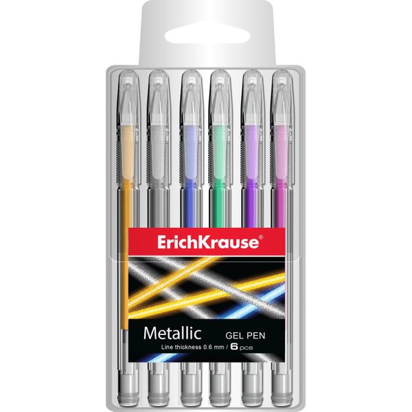 Erich Krause Erich Krause Gel R-301 Metallic 6 Χρώματα Στυλό