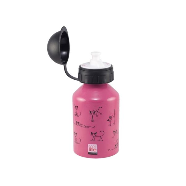 Ecolife Ecolife Ανοξείδωτο Παιδικό 400ml Cats Παγούρι