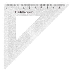 Erich Krause Τρίγωνο Glitter 10 cm 45 μοίρες Διαφανές