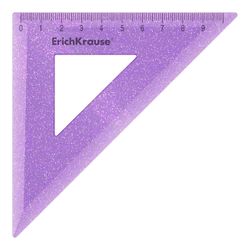 Erich Krause Τρίγωνο Glitter 10 cm 45 μοίρες Μωβ