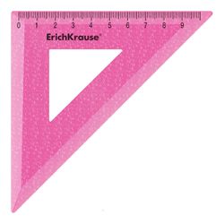 Erich Krause Τρίγωνο Glitter 10 cm 45 μοίρες Ροζ