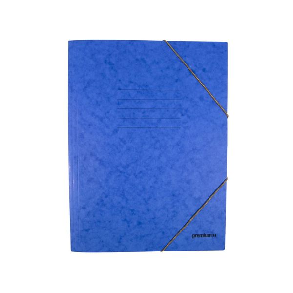 Premium A4 με Λάστιχο Mπλε Ντοσιέ