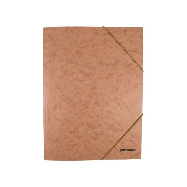 Premium A4 με Λάστιχο Καφέ Ντοσιέ