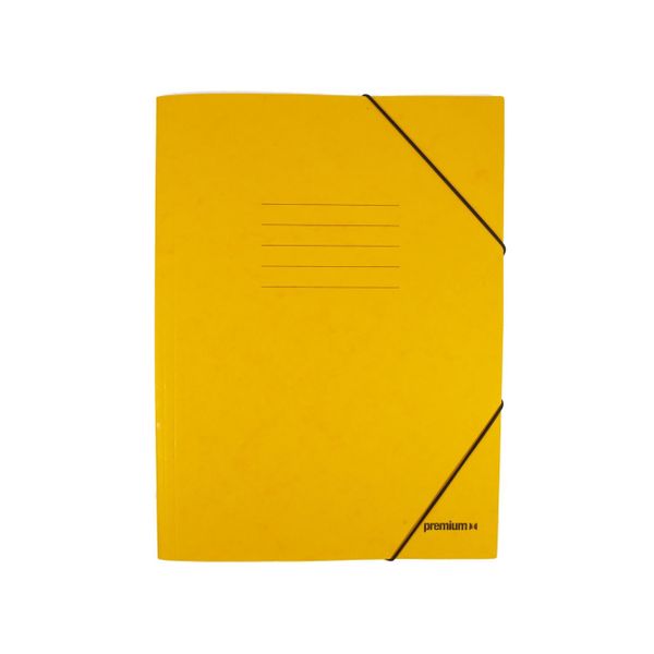 Premium A4 με Λάστιχο Κίτρινο Ντοσιέ