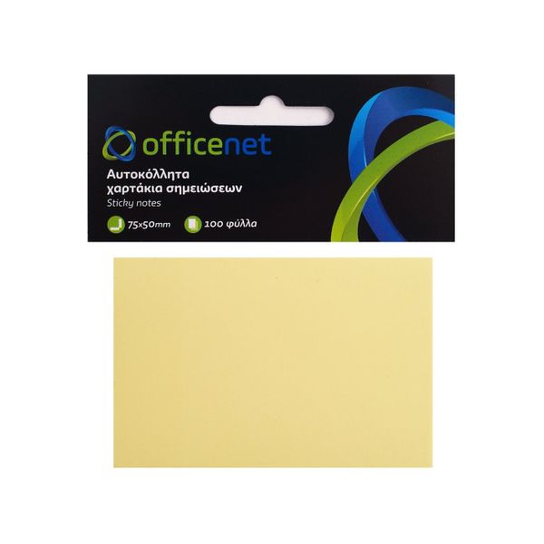 Officenet Σημειώσεων κίτρινα Αυτοκόλλητο Χαρτί
