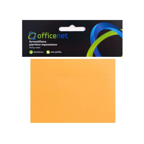 Officenet Σημειώσεων πορτοκαλί Αυτοκόλλητο Χαρτί