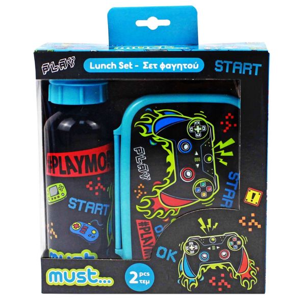 Must Σετ Δοχείο φαγητού 800ml & Παγούρι 500ml Play More