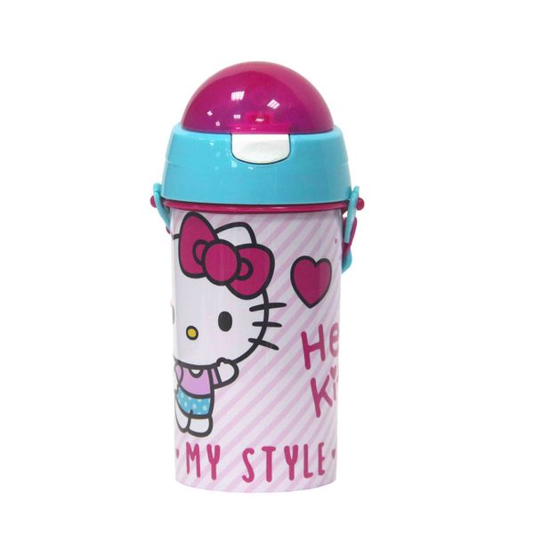 Gim Πλαστικό Με Καλαμάκι Hello Kitty Παγούρι