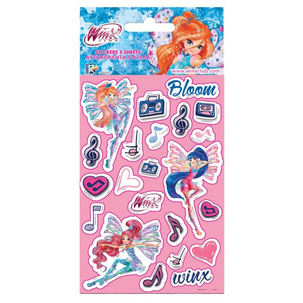 Διακάκης Διακάκης Winx 5 Φύλλα Αυτοκόλλητα